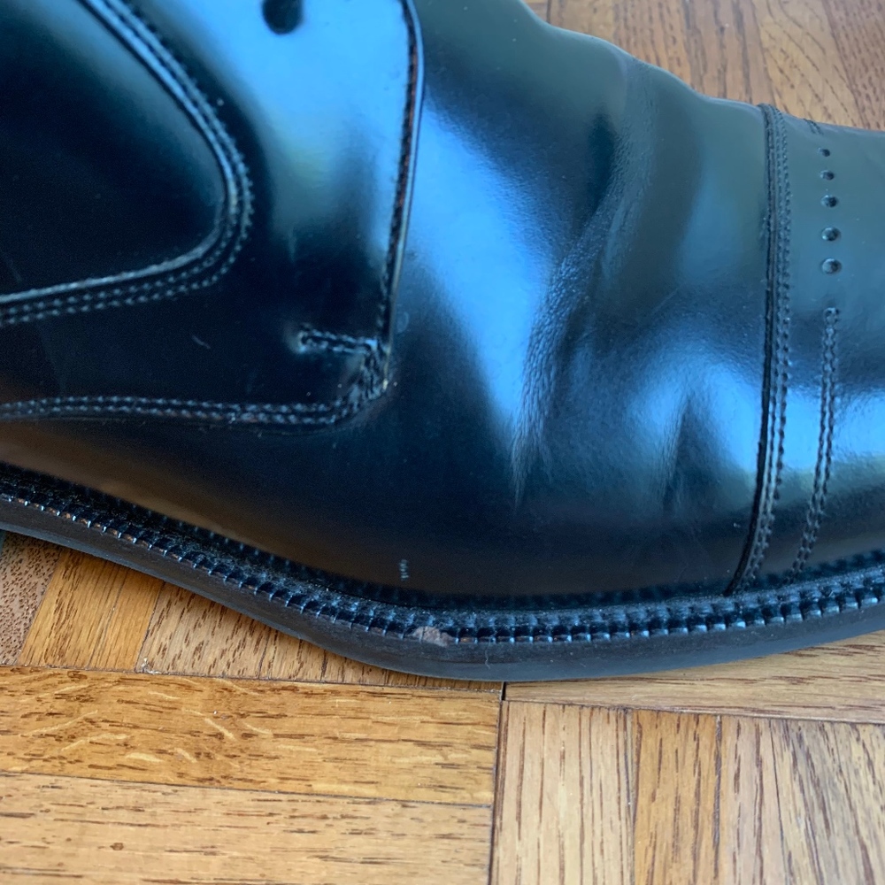 Johnston Murphy Black Leather Cap Toe Chukka Boot - Picture 5 of 8